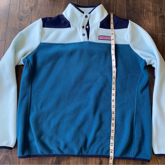 Vineyard Vines Color Block Fleece Snap Shep Shirt Pullover sweatshirt Large - Picture 6 of 9